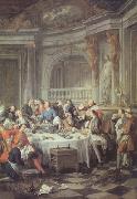 Jean-Francois De Troy The Oyster Lunch (nn03) oil painting on canvas